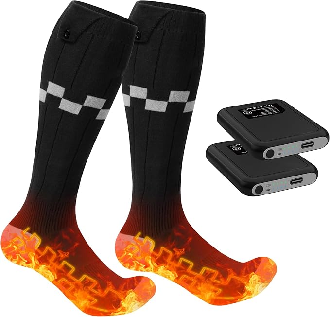 Heated Socks for Men & Women with Rechargeable Battery