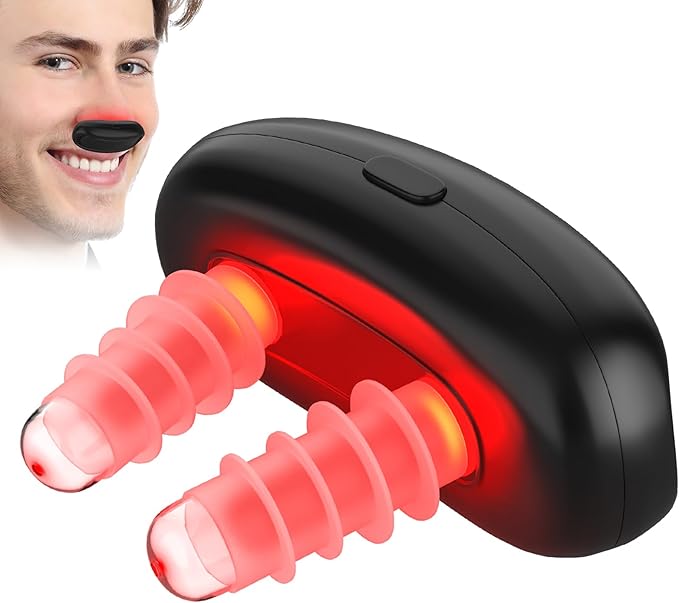 LED Nasal Therapy Device: 660nm Red Light, USB Rechargeable.