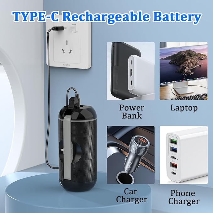 Portable Electric Travel Bidet: USB-C, 200ML, IPX7 Waterproof