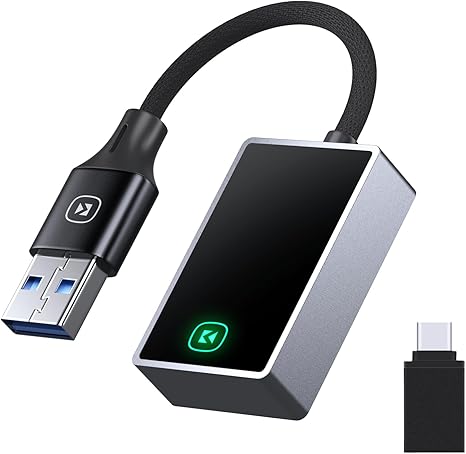 ello Wireless CarPlay Adapter - Plug and Play, Fast Low Latency, Compatible with iOS 10+/Android 11+ & 2018+ Factory-Wired Vehicles, Smart OTA Update