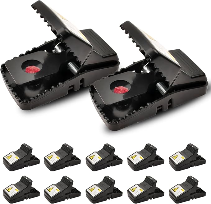 12Pack Rat Traps - Kills Instantly with Powerful Steel Spring.