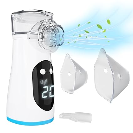 Rechargeable Portable Nebulizer – Handheld Mesh Inhaler with LED Screen