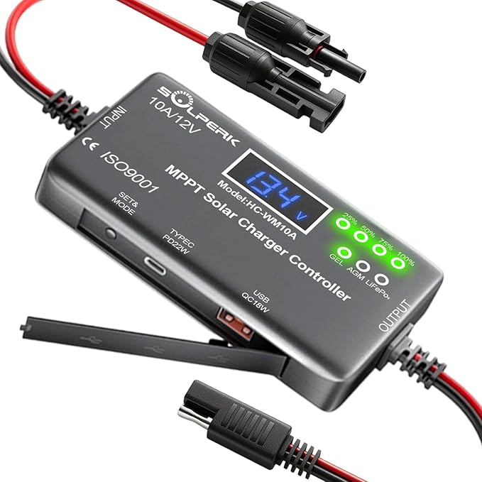 SOLPERK MPPT Solar Controller with USB & Type-C