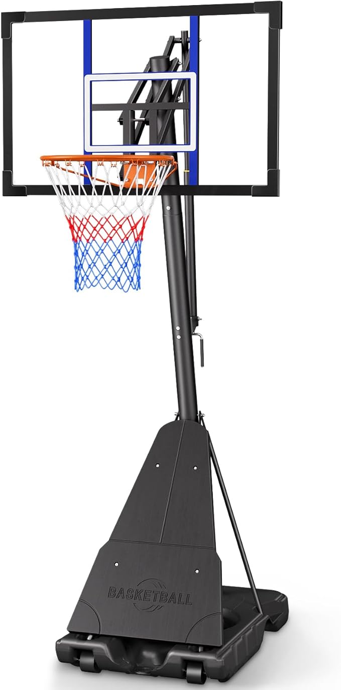 Asbest Adjustable Basketball Hoop Outdoor 10FT with 44/48 Inch Backboard.