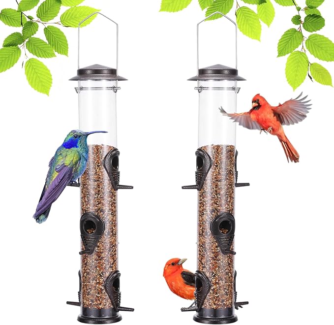2PK Metal Wild Bird Feeder Squirrel Proof Bird Feeders