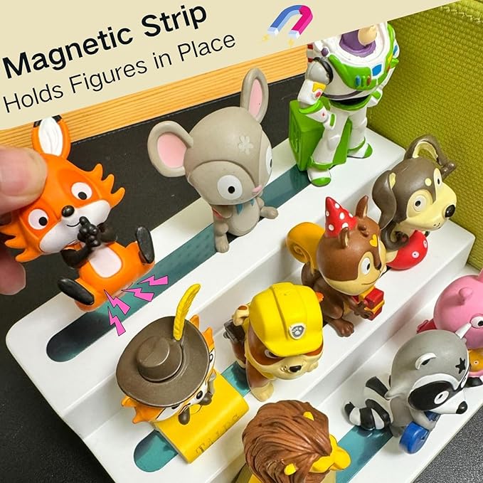 Tonie Shelf & Case: 3-Tier Magnetic Display for Toniebox Figures .