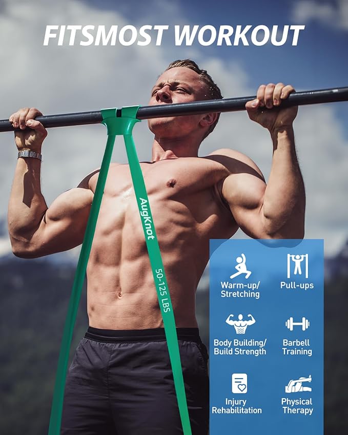 Resistance Bands Set: 5-Level Exercise Bands for Home Workouts