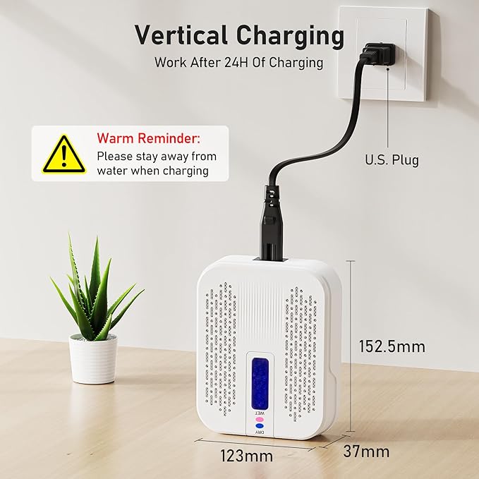 Rechargeable Mini Dehumidifier for Home, Car, Closet.