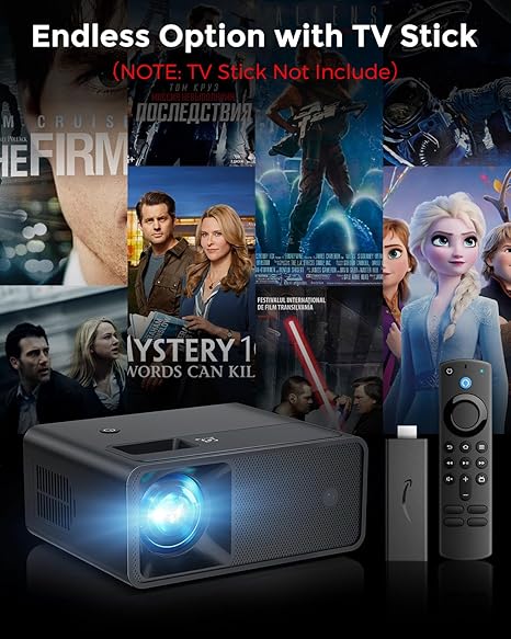 CiBest Mini Projector 2025, Full HD 1080P Portable Movie Projector