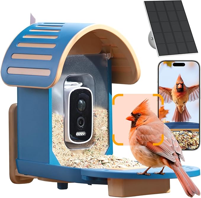 Smart Bird Feeder with Camera, 2.5K UHD Bird Feeder Camera