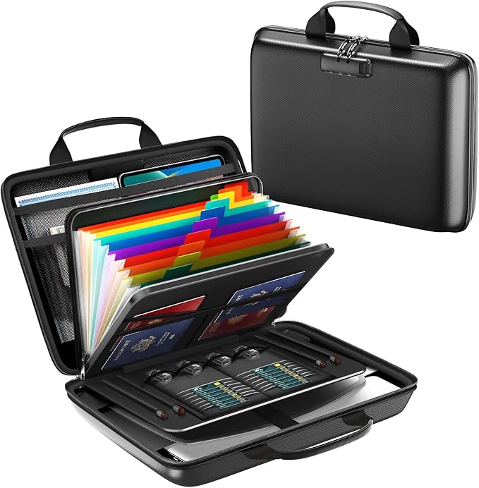 Fireproof Document Box with Lock Organizer.