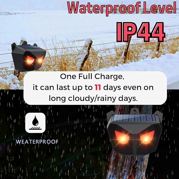 Solar Animal Repellent (2 Pk): Motion Detection Deer/Coyote