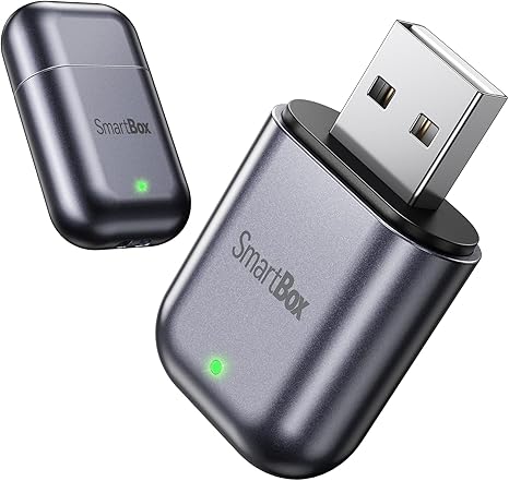 Burnt Sugar Wireless Carplay Adapter for iPhone 2025 Upgrade, Ultra-Mini USB