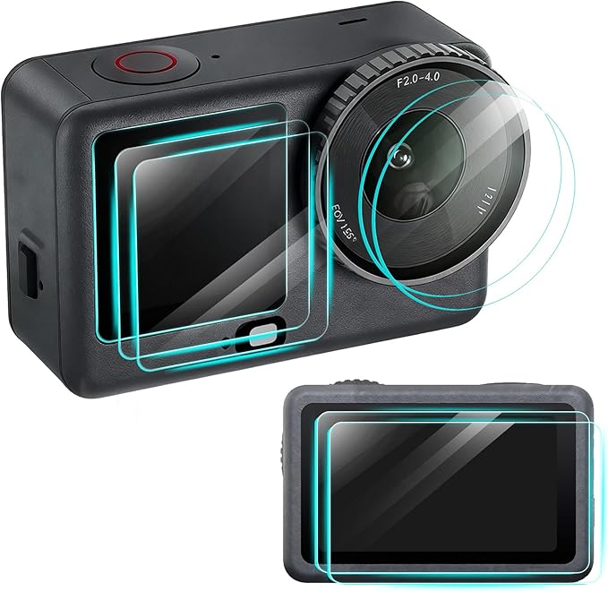 Screen Protector for DJI Osmo Action 6 Accessories(2 Sets),Lens Protector&Screen Protector for DJI Osmo Action6 Accessories