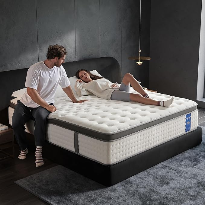 Sleep better every night with the KOULABRZ 14-inch hybrid mattress.