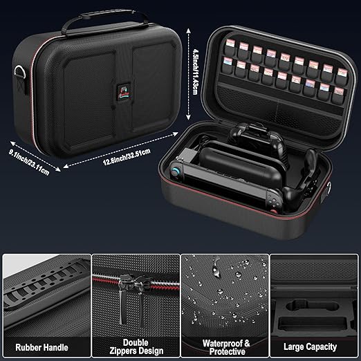 Switch 2 Accessories Bundle: Case, Screen Film, Wheels, Grips