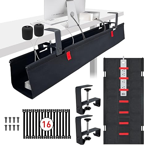 Under Desk Cable Management,No Drill 36",cord organizer