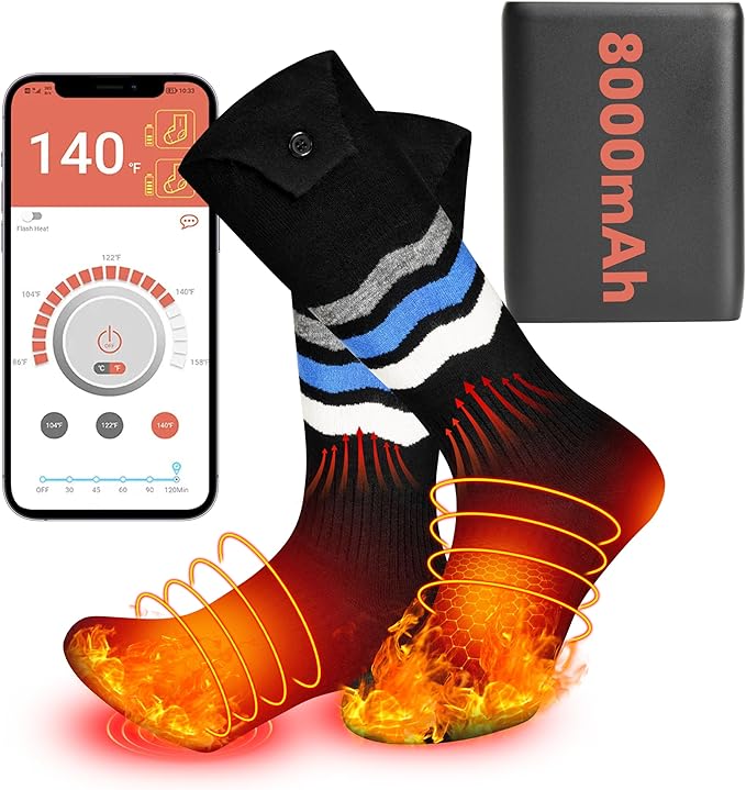 Heated Socks for Men and Women with APP Control.