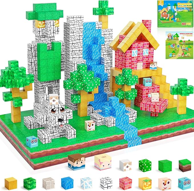 Magnetic Block Building Blocks 160PCS